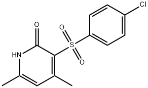 3-[(4-CHLOROPHENYL)SULFONYL]-4,6-DIMETHYL-2(1H)-PYRIDINONE Struktur