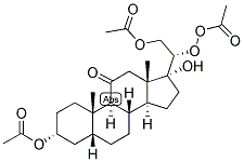 5-BETA-PREGNAN-3-ALPHA, 17,20-ALPHA, 21-TETROL-11-ONE 3,20,21-TRIACETATE Struktur