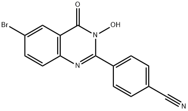 4-(6-BROMO-3-HYDROXY-4-OXO-3,4-DIHYDRO-2-QUINAZOLINYL)BENZENECARBONITRILE Struktur