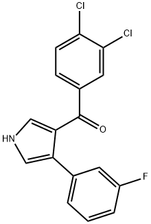 (3,4-DICHLOROPHENYL)[4-(3-FLUOROPHENYL)-1H-PYRROL-3-YL]METHANONE Struktur