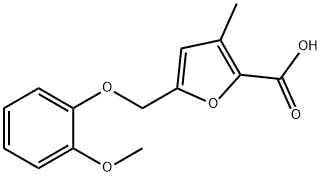 5-(2-METHOXY-PHENOXYMETHYL)-3-METHYL-FURAN-2-CARBOXYLIC ACID Struktur