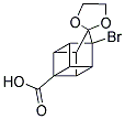 1-BROMOSPIRO(PENTACYCLO[4.3.0.0(2,5).0(3,8).0(4,7)]NONANE-9,2'-[1,3]-DIOXOLANE)-4-CARBOXYLIC ACID Struktur