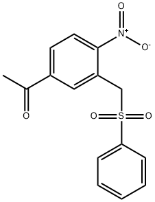 1-(4-NITRO-3-[(PHENYLSULFONYL)METHYL]PHENYL)-1-ETHANONE Struktur