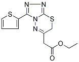 (3-THIOPHEN-2-YL-7H-[1,2,4]TRIAZOLO[3,4-B][1,3,4]THIADIAZIN-6-YL)-ACETIC ACID ETHYL ESTER Struktur