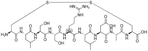 H-CYS-LEU-SER-SER-ARG-LEU-ASP-ALA-CYS-OH Struktur