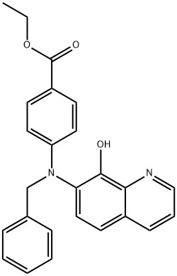 ETHYL 4-((8-HYDROXYQUINOLIN-7-YL)(PHENYL)METHYLAMINO)BENZOATE Struktur