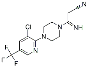 3-(4-[3-CHLORO-5-(TRIFLUOROMETHYL)-2-PYRIDINYL]PIPERAZINO)-3-IMINOPROPANENITRILE Struktur