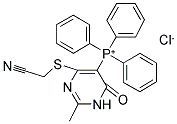 (4-[(CYANOMETHYL)THIO]-2-METHYL-6-OXO-1,6-DIHYDROPYRIMIDIN-5-YL)(TRIPHENYL)PHOSPHONIUM CHLORIDE Struktur