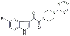 1-(5-BROMO-1H-INDOL-3-YL)-2-(4-PYRIMIDIN-2-YLPIPERAZINO)ETHANE-1,2-DIONE Struktur