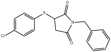 1-BENZYL-3-[(4-CHLOROPHENYL)SULFANYL]DIHYDRO-1H-PYRROLE-2,5-DIONE Struktur