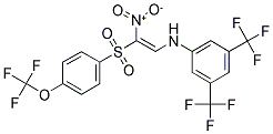 2-((3,5-BIS(TRIFLUOROMETHYL)PHENYL)AMINO)-1-NITRO-1-((4-(TRIFLUOROMETHOXY)PHENYL)SULFONYL)ETHENE Struktur