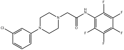 2-[4-(3-CHLOROPHENYL)PIPERAZINO]-N-(2,3,4,5,6-PENTAFLUOROPHENYL)ACETAMIDE Struktur