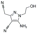 5-AMINO-3-(CYANOMETHYL)-1-(2-HYDROXYETHYL)-1H-PYRAZOLE-4-CARBONITRILE Struktur