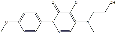 4-CHLORO-5-[(2-HYDROXYETHYL)(METHYL)AMINO]-2-(4-METHOXYPHENYL)-3(2H)-PYRIDAZINONE Struktur