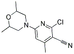 2-CHLORO-6-(2,6-DIMETHYLMORPHOLINO)-4-METHYLNICOTINONITRILE Struktur