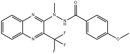 4-METHOXY-N'-METHYL-N'-[3-(TRIFLUOROMETHYL)-2-QUINOXALINYL]BENZENECARBOHYDRAZIDE Struktur