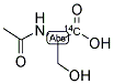 N-ACETYL L-SERINE, [SERINE-1-14C] Struktur