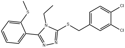 3,4-DICHLOROBENZYL 4-ETHYL-5-[2-(METHYLSULFANYL)PHENYL]-4H-1,2,4-TRIAZOL-3-YL SULFIDE Struktur