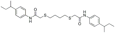 2-([4-((2-[4-(SEC-BUTYL)ANILINO]-2-OXOETHYL)SULFANYL)BUTYL]SULFANYL)-N-[4-(SEC-BUTYL)PHENYL]ACETAMIDE Struktur