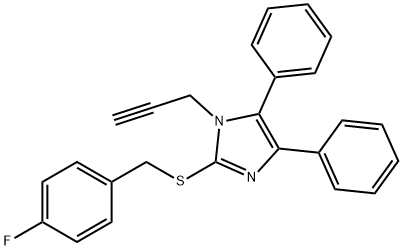 2-[(4-FLUOROBENZYL)SULFANYL]-4,5-DIPHENYL-1-(2-PROPYNYL)-1H-IMIDAZOLE Struktur