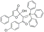 2-[2-(4-CHLOROPHENYL)-2-OXO-1-(1,1,1-TRIPHENYL-LAMBDA5-PHOSPHANYLIDENE)ETHYL]-2-HYDROXY-5-PHENYL-2,3-DIHYDROFURAN-3-ONE Struktur