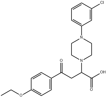 2-[4-(3-CHLOROPHENYL)PIPERAZINO]-4-(4-ETHOXYPHENYL)-4-OXOBUTANOIC ACID Struktur