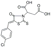 2-[(5Z)-5-(4-CHLOROBENZYLIDENE)-4-OXO-2-THIOXO-1,3-THIAZOLIDIN-3-YL]SUCCINIC ACID Struktur