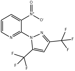 2-[3,5-BIS(TRIFLUOROMETHYL)-1H-PYRAZOL-1-YL]-3-NITROPYRIDINE Struktur