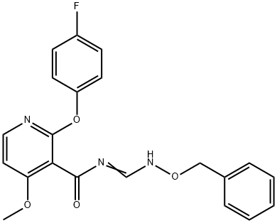 N-([(BENZYLOXY)IMINO]METHYL)-2-(4-FLUOROPHENOXY)-4-METHOXYNICOTINAMIDE Struktur