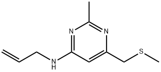 N-ALLYL-2-METHYL-6-[(METHYLSULFANYL)METHYL]-4-PYRIMIDINAMINE Struktur