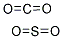 SULFUR DIOXIDE, CARBON DIOXIDE Struktur