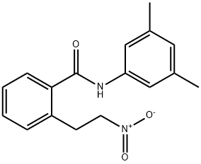 N-(3,5-DIMETHYLPHENYL)-2-(2-NITROETHYL)BENZENECARBOXAMIDE Struktur