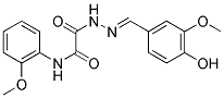 2-[2-(4-HYDROXY-3-METHOXYBENZYLIDENE)HYDRAZINO]-N-(2-METHOXYPHENYL)-2-OXOACETAMIDE Struktur