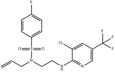 N-ALLYL-N-(2-([3-CHLORO-5-(TRIFLUOROMETHYL)-2-PYRIDINYL]AMINO)ETHYL)-4-FLUOROBENZENESULFONAMIDE Struktur