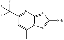 7-METHYL-5-(TRIFLUOROMETHYL)[1,2,4]TRIAZOLO[1,5-A]PYRIMIDIN-2-AMINE Struktur