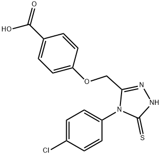 4-((5-(4-CHLOROPHENYL)-4-THIOXO-2,3,5-TRIAZOLINYL)METHOXY)BENZOIC ACID Struktur