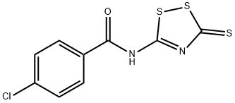 4-CHLORO-N-(3-THIOXO-3H-1,2,4-DITHIAZOL-5-YL)BENZENECARBOXAMIDE Struktur