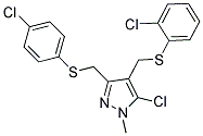 (5-CHLORO-3-([(4-CHLOROPHENYL)SULFANYL]METHYL)-1-METHYL-1H-PYRAZOL-4-YL)METHYL 2-CHLOROPHENYL SULFIDE Struktur