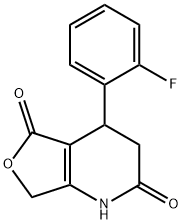 4-(2-FLUOROPHENYL)-4,7-DIHYDROFURO[3,4-B]PYRIDINE-2,5(1H,3H)-DIONE Struktur