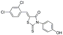 (5Z)-5-(2,4-DICHLOROBENZYLIDENE)-3-(4-HYDROXYPHENYL)-2-THIOXO-1,3-THIAZOLIDIN-4-ONE Struktur