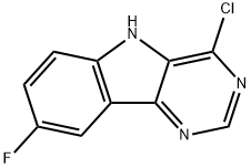 4-CHLORO-8-FLUORO-5H-PYRIMIDO[5,4-B]INDOLE Struktur