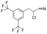 2-CHLORO-3-[3,5-DI(TRIFLUOROMETHYL)PHENYL]PROPANENITRILE Struktur