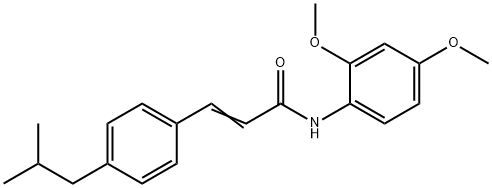 N-(2,4-DIMETHOXYPHENYL)-3-(4-(2-METHYLPROPYL)PHENYL)PROP-2-ENAMIDE Struktur