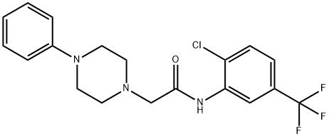 N-[2-CHLORO-5-(TRIFLUOROMETHYL)PHENYL]-2-(4-PHENYLPIPERAZINO)ACETAMIDE Struktur