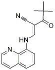 2-(2,2-DIMETHYLPROPANOYL)-3-(8-QUINOLYLAMINO)PROP-2-ENENITRILE Struktur