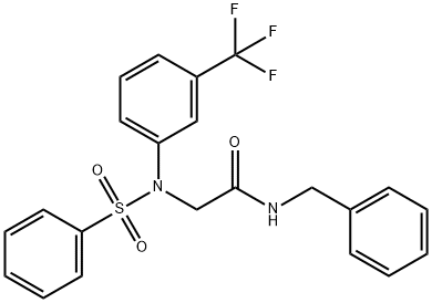 N-BENZYL-2-[(PHENYLSULFONYL)-3-(TRIFLUOROMETHYL)ANILINO]ACETAMIDE Struktur