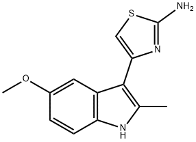 4-(5-METHOXY-2-METHYL-1H-INDOL-3-YL)-THIAZOL-2-YLAMINE Struktur