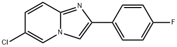 6-CHLORO-2-(4-FLUOROPHENYL)IMIDAZO[1,2-A]PYRIDINE Struktur