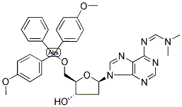 N6-(DIMETHYLAMINO)METHYLENE)-5'-O-(DIMETHOXYTRITYL)-2'-DEOXYADENOSINE Struktur