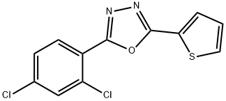 2-(2,4-DICHLOROPHENYL)-5-(2-THIENYL)-1,3,4-OXADIAZOLE Struktur